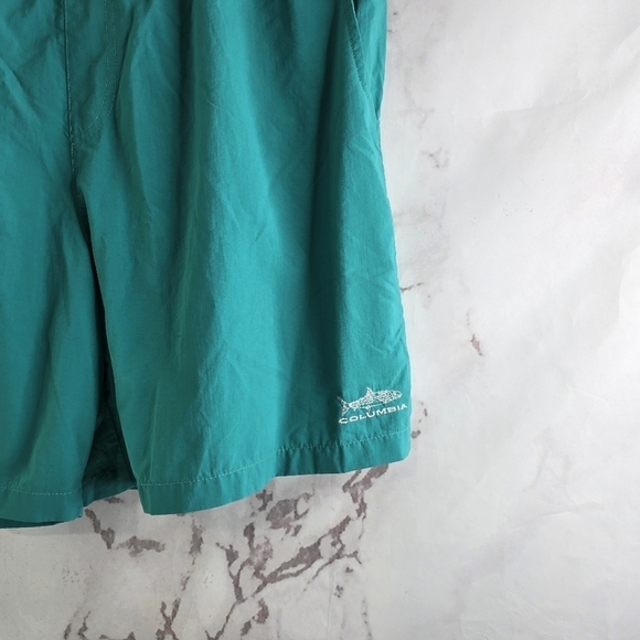 Columbia Swim Trunks Mens Large Blue Green Board Shorts Packable Lined Mesh - Picture 4 of 11